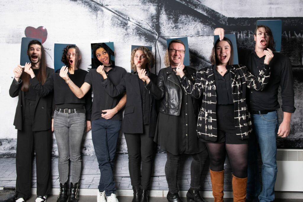 Equipe feuille ComP shooting photo professionnel