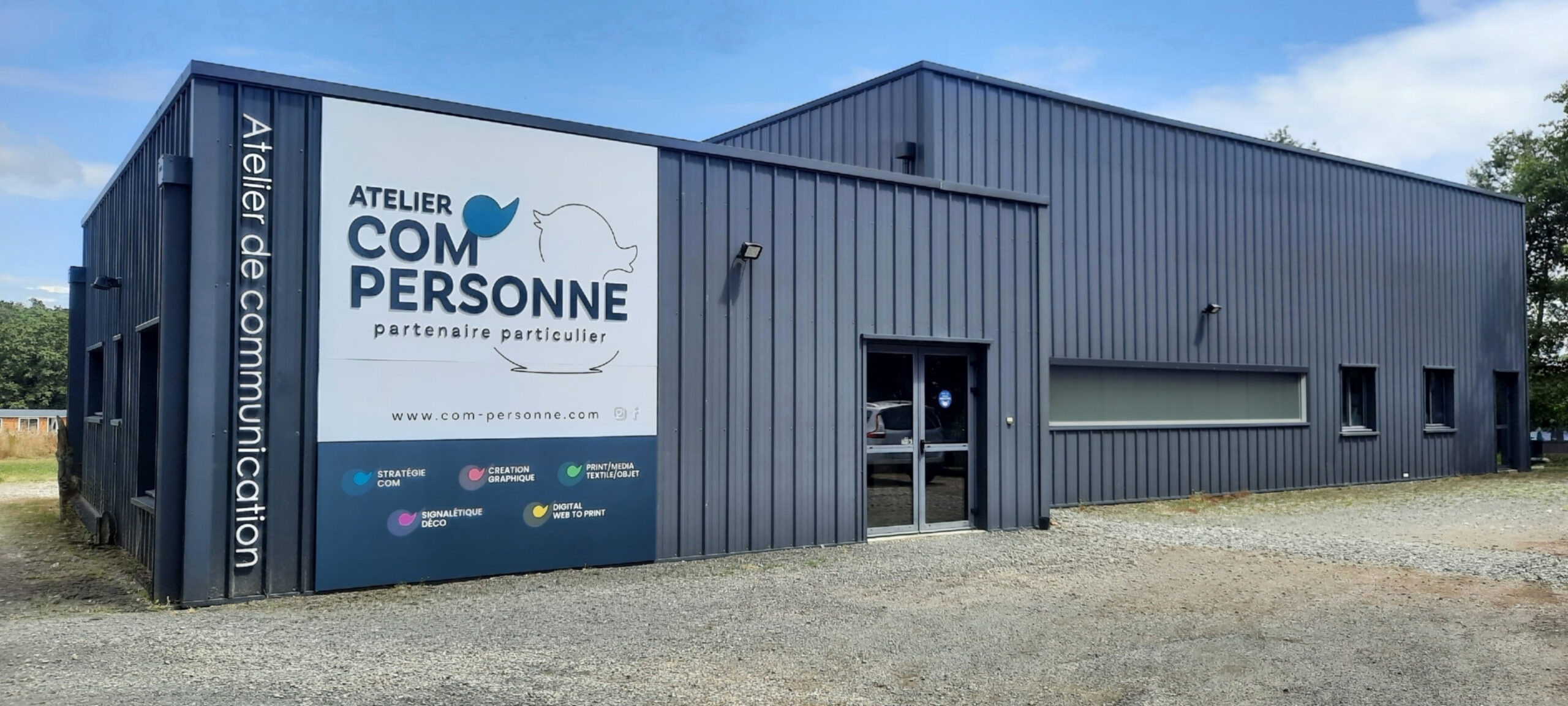 signalétique intérieure extérieure enseigne atelier compersonne angers redim